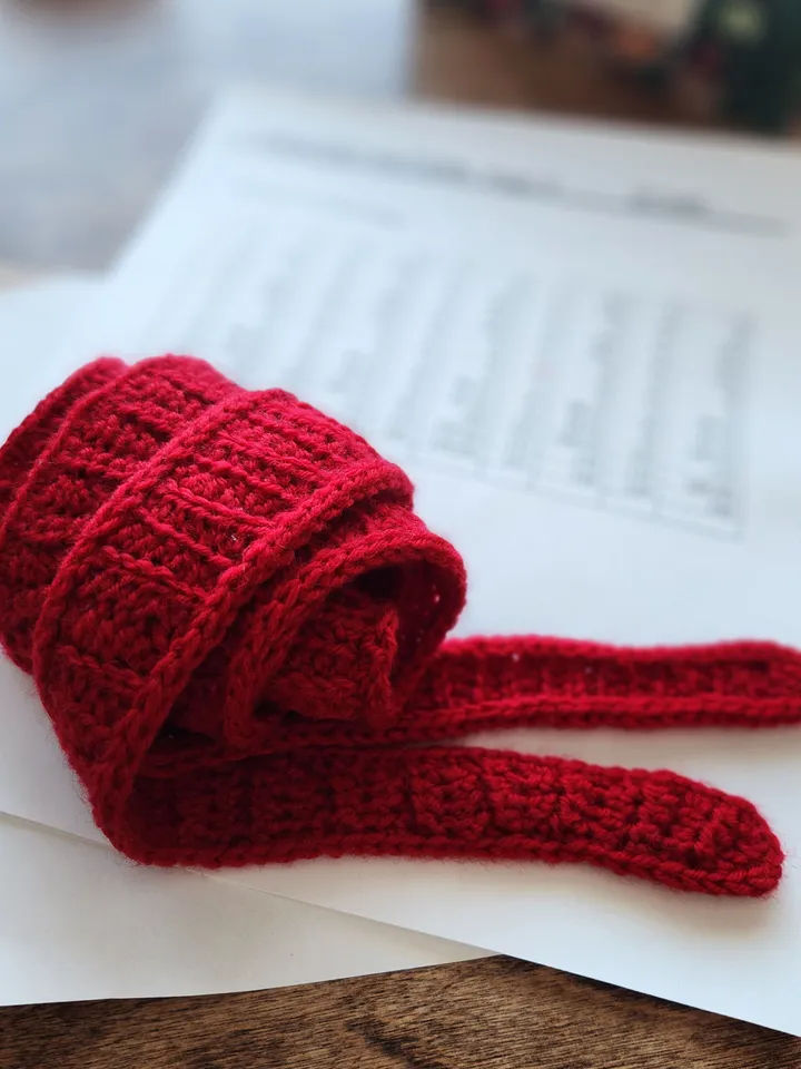 Elegant Skinny Crochet Scarf Pattern | I-cord Edge | Sophia Style PDF