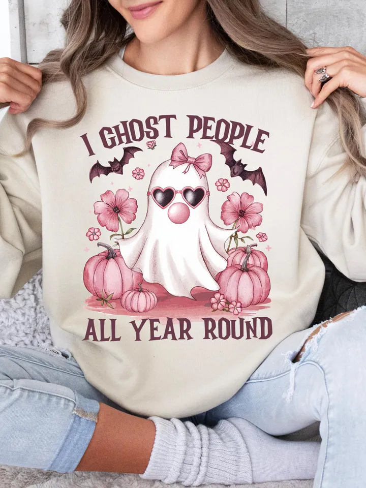Cute Girly Ghost blowing bubble PNG Ghost People Png, Halloween Png, Cute Ghost,Retro Fall PNG Retro halloween Checkered Ghost bow png