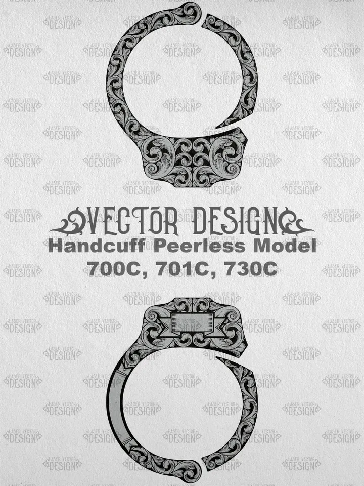 VECTOR DESIGN Handcuff Peerless Model 700C, 701C, 730C Scrollwork 1