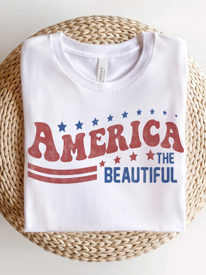 America the Beautiful PNG, Stars and Stripes PNG, Retro America PNG, 4th Of July Png, America Png, Patriotic Png, Sublimation Design
