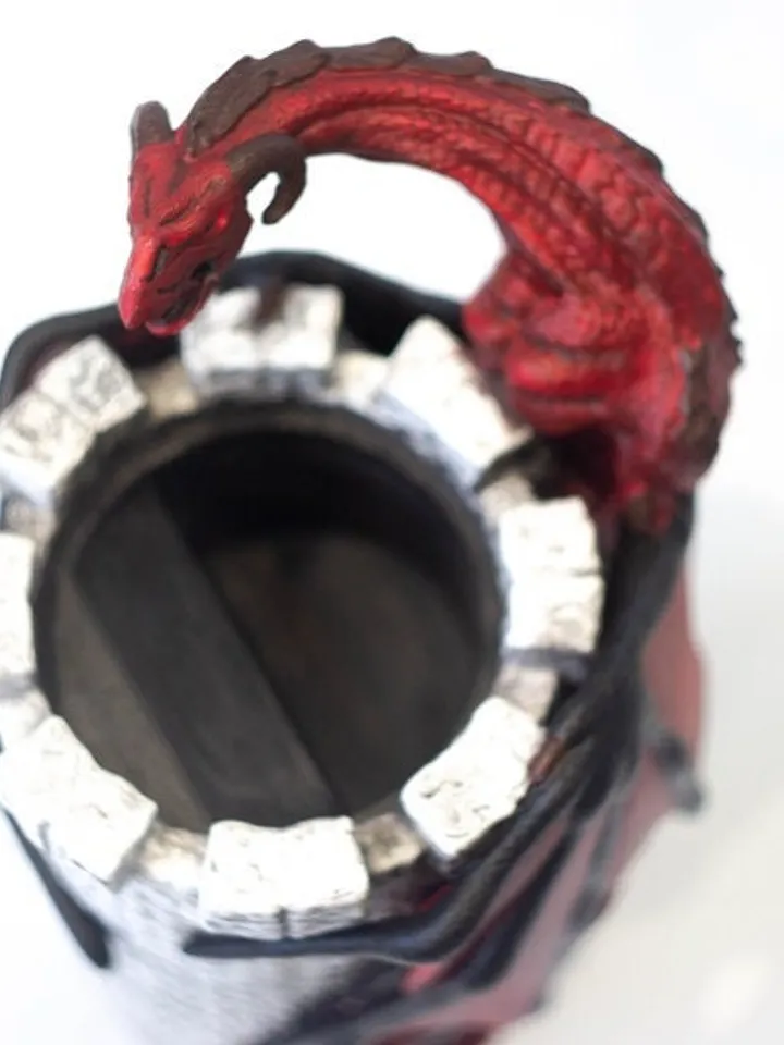 Dice Tower, Red Dragon Dice Tower, Dice Tray, Dice Roller, DND Board Game Accessories