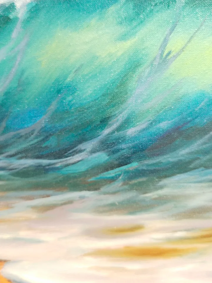 Sunset seascape oil painting
