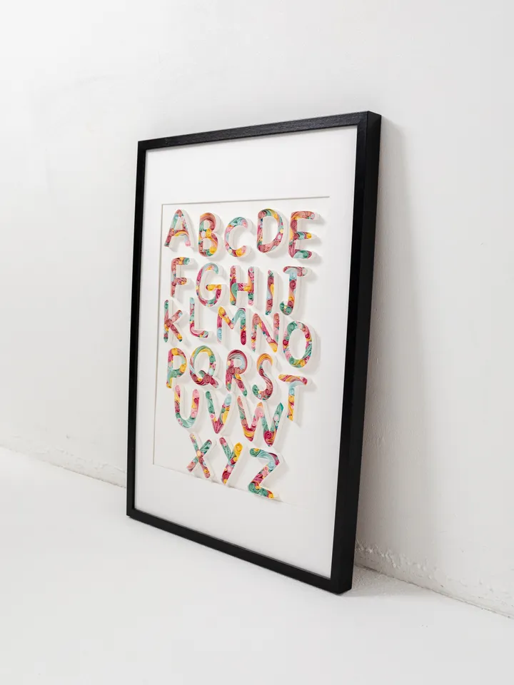 Original quilled Alphabet A-Z | Quilling Art | Wall Art