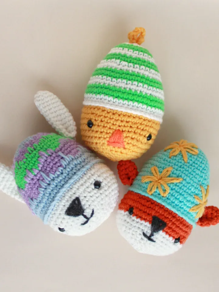 Set Knitted Easter decoration, Easter egg, Easter gift for children, Easter soft toy, Easter bunny toy