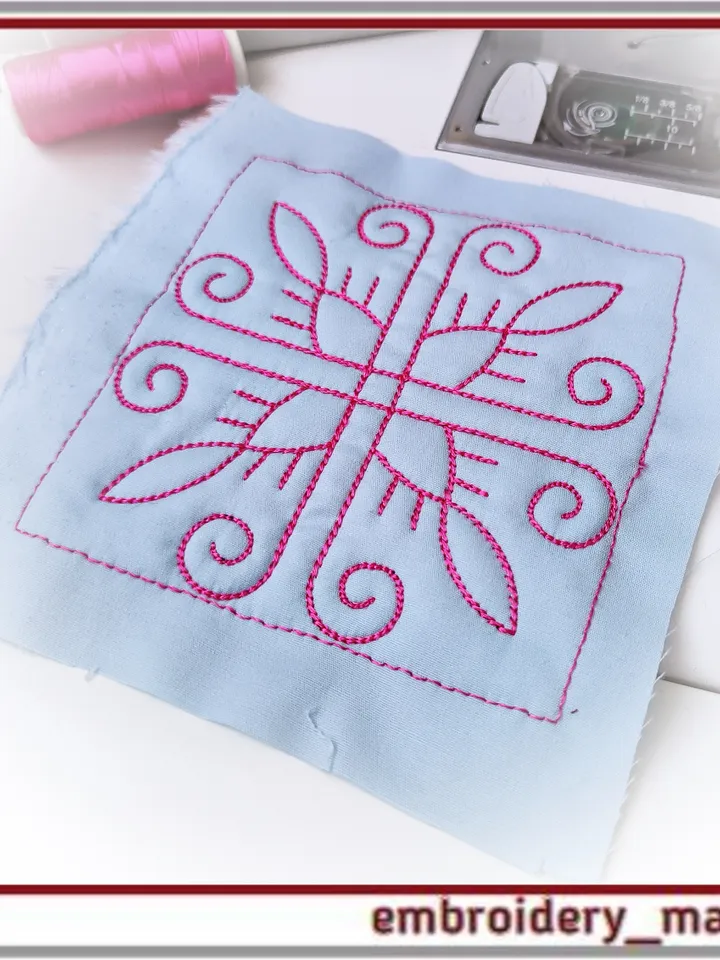 Quilt Block 40 Quilting Designs by Embroidery Manavi 05