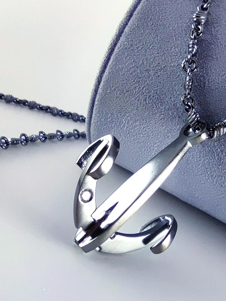 Silver Anchor Pendant - Amulet
