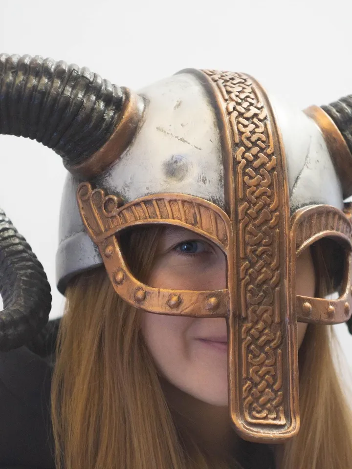 Viking Helmet, Helmet with Ram Horns, Scandinavian Armor, Cosplay Armor, Celtic Helmet, Viking Armor, Larp Armor, Battle-Worn Helmet