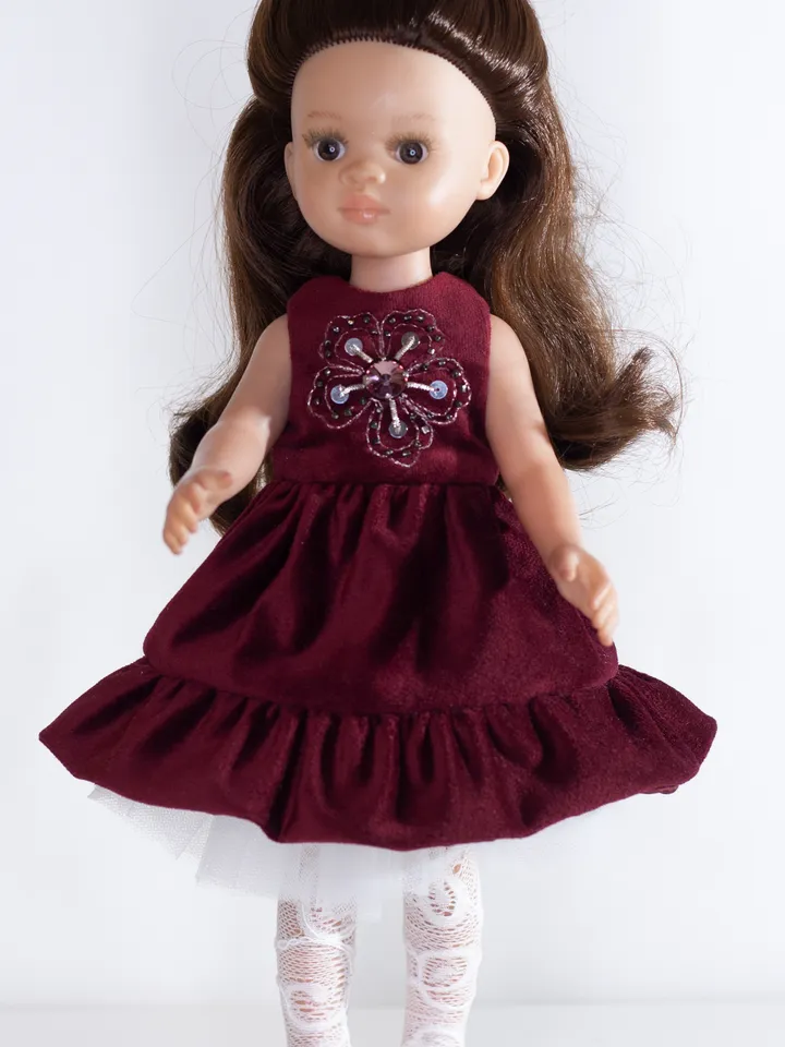 Paola Reina clothes set, Dress for 13 inch doll, Paola Reina shoes, Doll clothes, Clothes for dolls 32 cm, Doll clothing