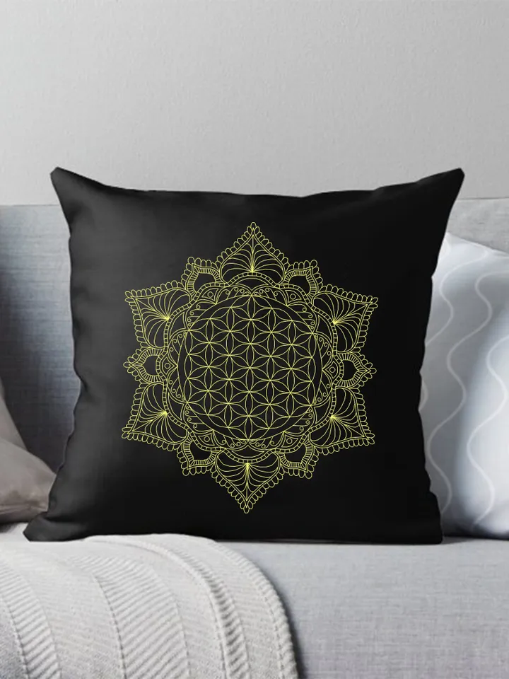 Flower of life mandala blackwork pattern PDF Floral mandala hand embroidery download PDF, Monochrome backstitch chart Mandala ornament #W23
