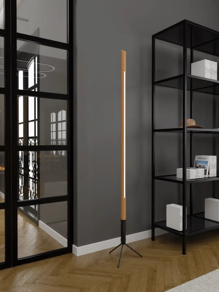 Modern minimalist wooden floor lamp