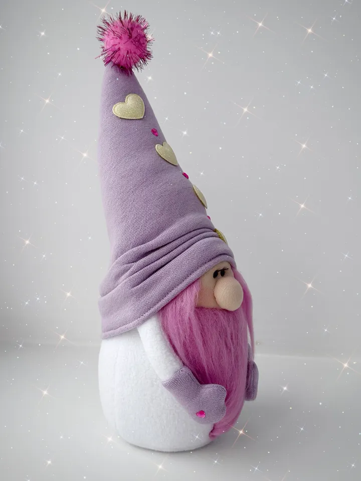 Handmade Valentine gnome. Holiday gnome for loved ones. Valentine gift for her. Anniversary gift. Wedding gift.