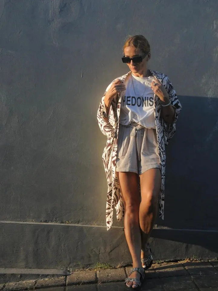 Print  Bikini Cover Summer Beach Kimono | Resort Wear Women | Summer Cover Vacation Classy Robe |  Beach Kimono Viscose