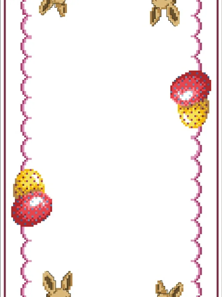 Cross Stitch Pattern Easter Napkin Digital Download PDF