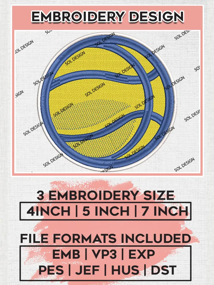 Mexico City Capitanes Team Ball Logo Embroidery Designs, NBA G League Team Embroidery Files, Basketball Machine Embroidery Designs, NBA Mexico City Capitanes Team Logo, Sport Machine Embroidery Design, Digital Download