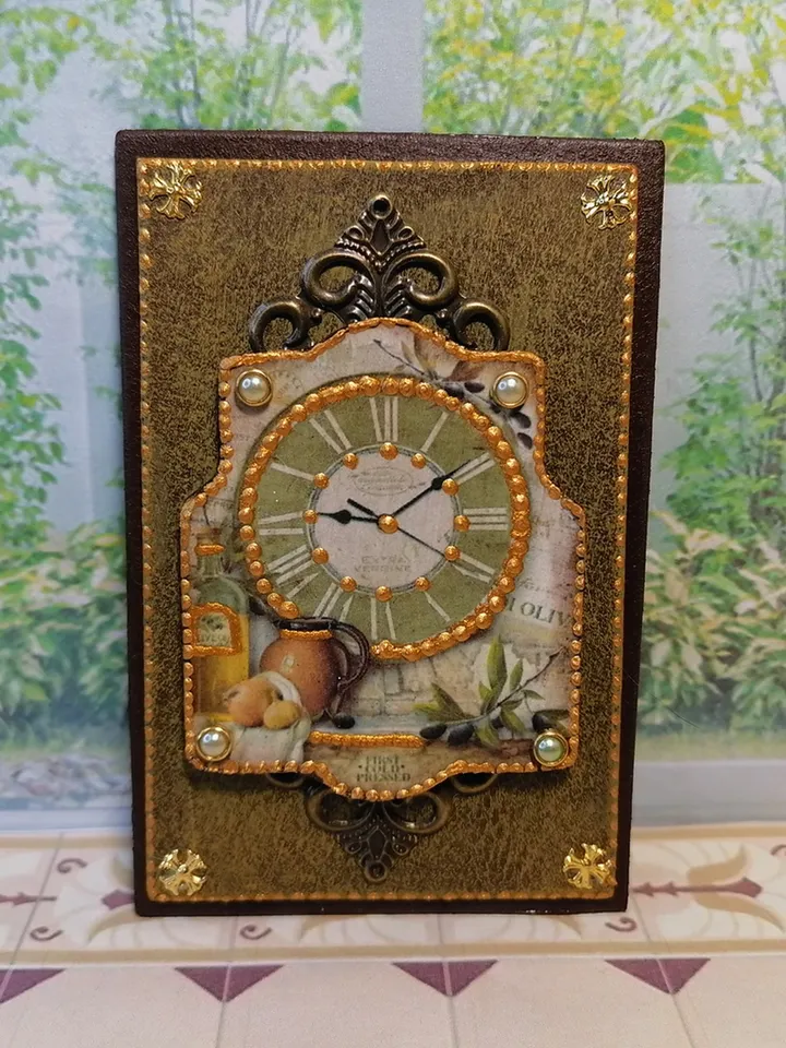 Panel. Imitation of hours. Puppet miniature.1:12 scale.