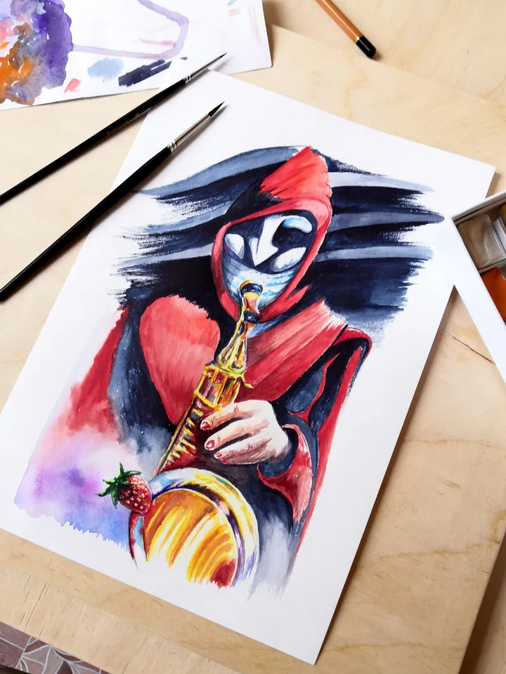 Musician artist of Half-life with saxophone, sax, jazz love music, cup, shirt, Clipart PNG, Digital Art by AeroDreamSoul