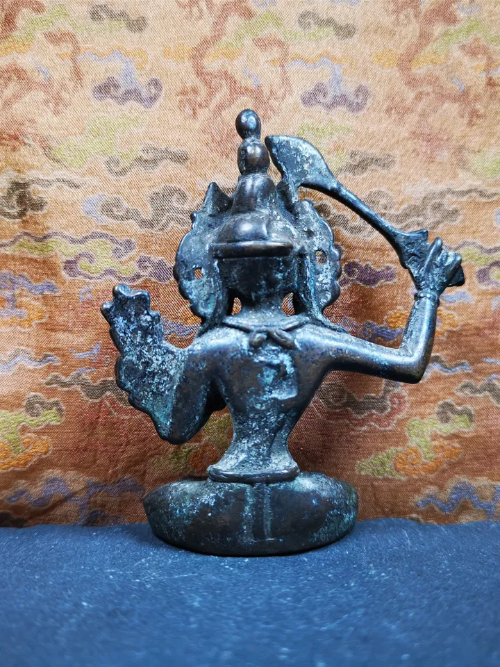 Gandhanra Acient Tibetan Buddhist Statue,Terma,Manjusri,Wisdom Buddha,60 Years Old