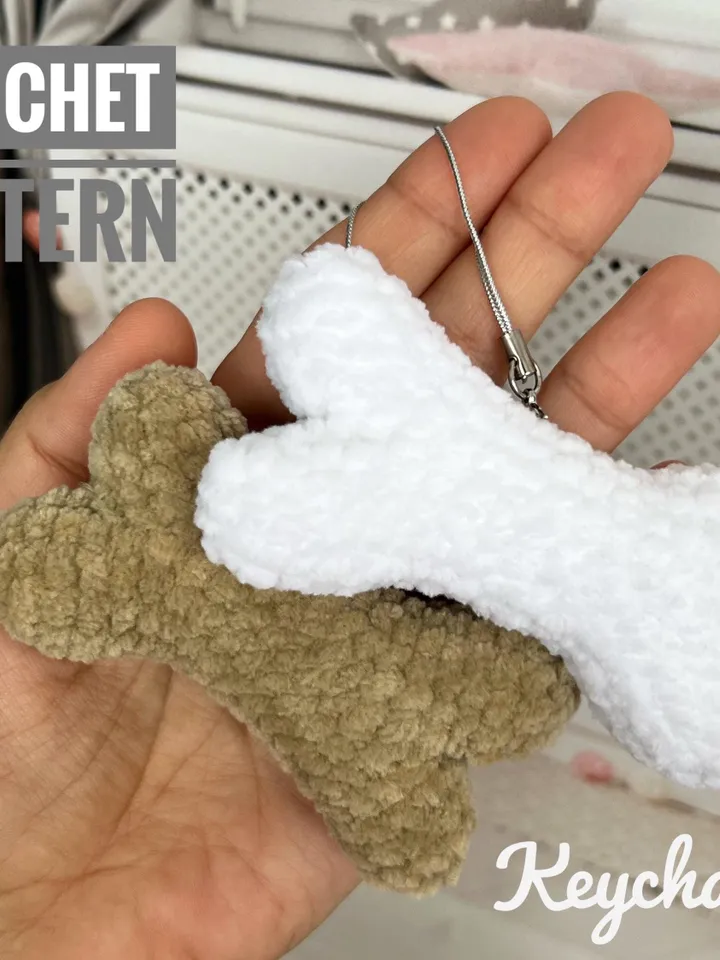 CROCHET PATTERN Bone toy Keychain bone Halloween decor Amigurumi tutorial PDF file