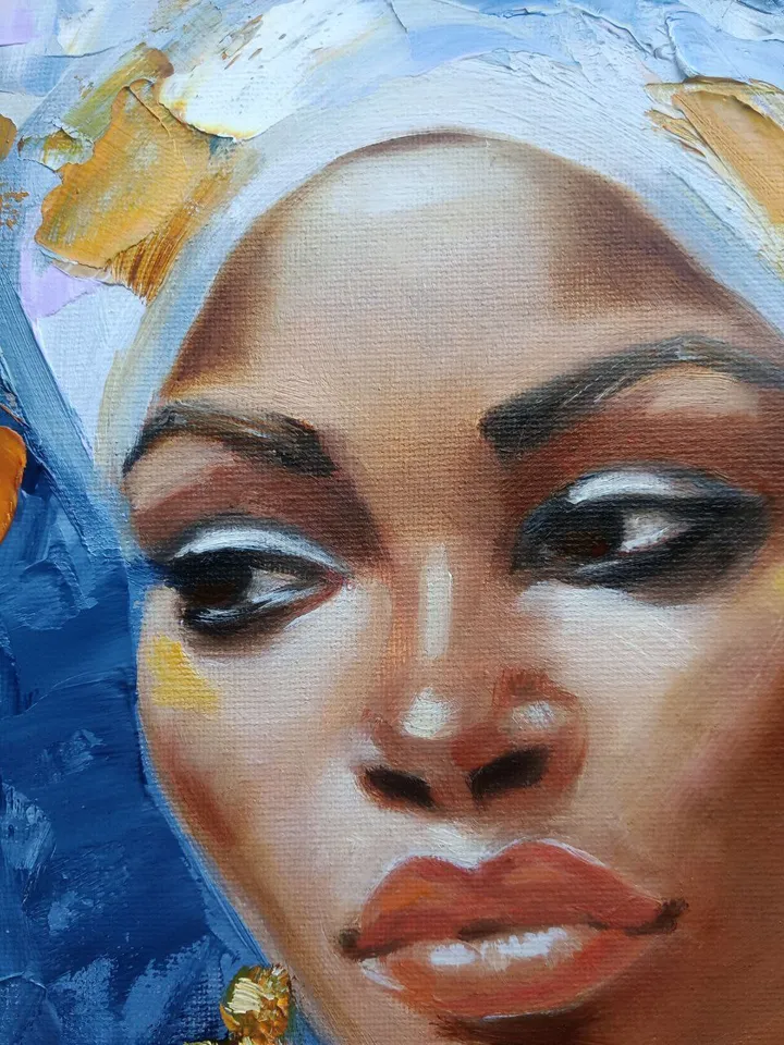 Beautiful Girl Painting Original Art Impasto Oil Painting Canvas Painting
