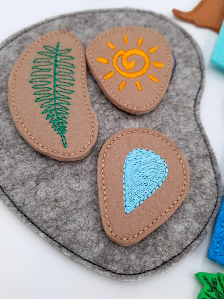 ITH Carboniferous Forest Adventure (Part 3) - Grandpa Oaky's Time Travels - Machine Embroidery Designs + PDF Story & Stone Template 5x7 Hoop