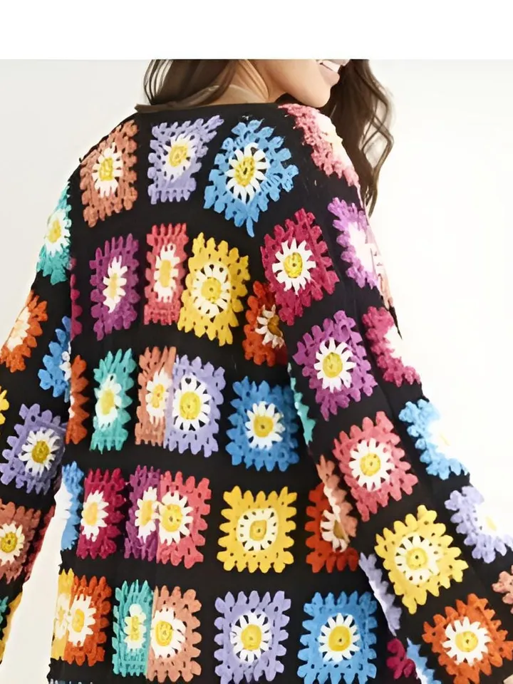 Cardigan granny squares crochet pattern, easy cardigan, cardigan patchwork crochet pdf