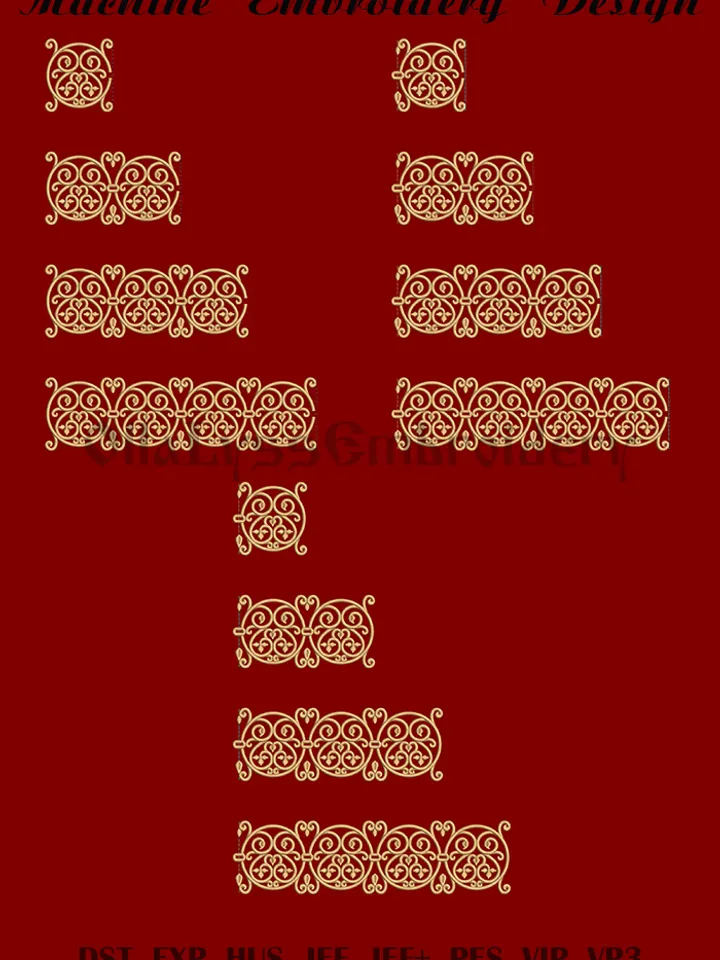 Byzantine endless border 1 set of embroidery designs