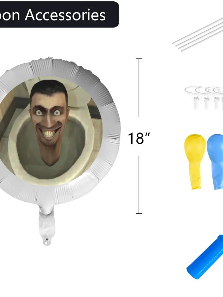 Skibidi Toilet Foil Balloon
