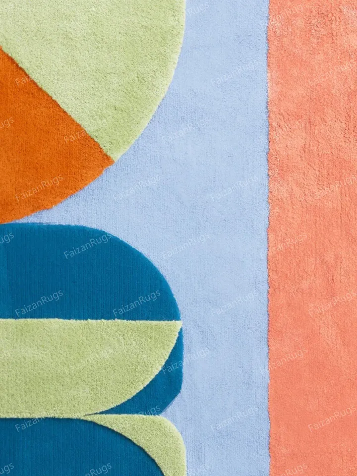 Color Full Irregular Shape hand tufted rugs 100% wool for living room, bed room, kids room in any size 8x10,9x12,6x9,5x8,4x6