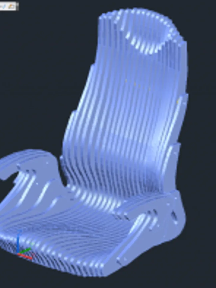 Digital Template Cnc Router Files Cnc Office Chair Files for Wood Laser Cut Pattern