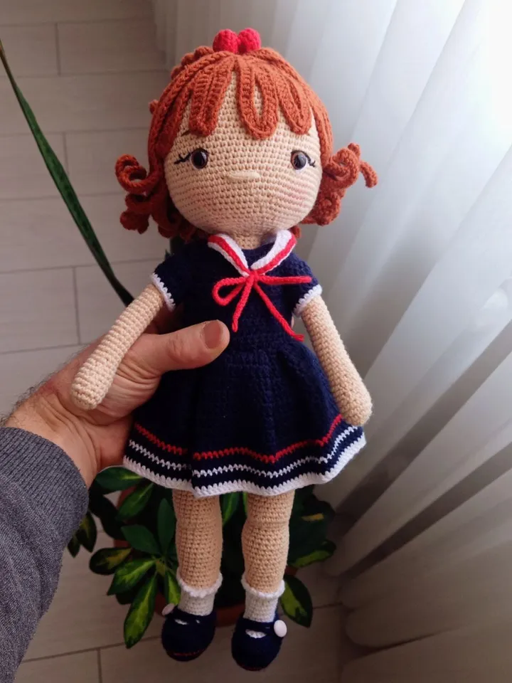 Crochet Doll, Personalized Doll, Personalized Baby Toys, Crochet For Sale, Stuffed Doll, Plush Toys, Princess Doll, Amigurumi Doll Finished
