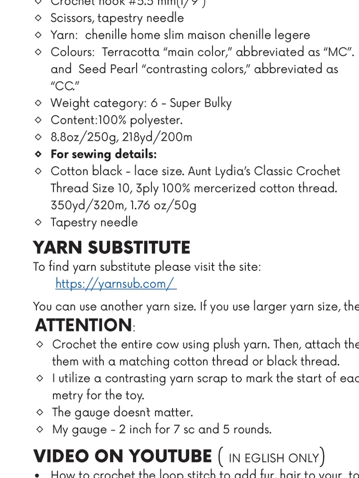 Highland Cow Crochet Snuggle Pattern – Plush Baby Cuddle Toy with Video Tutorial of tricky parts