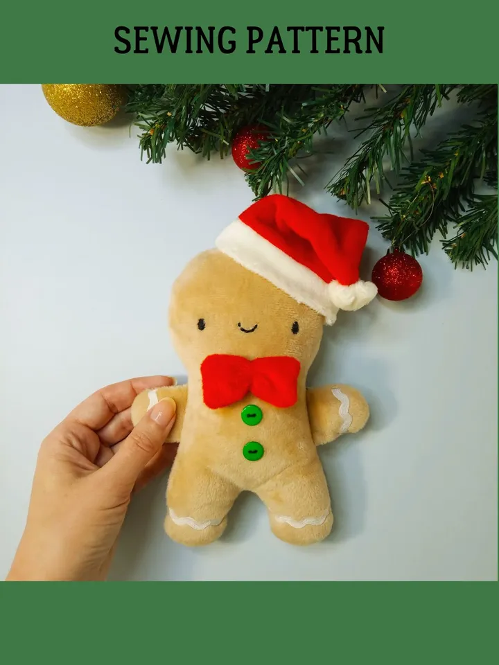 Plush Gingerbread Man Pattern (2 sizes)