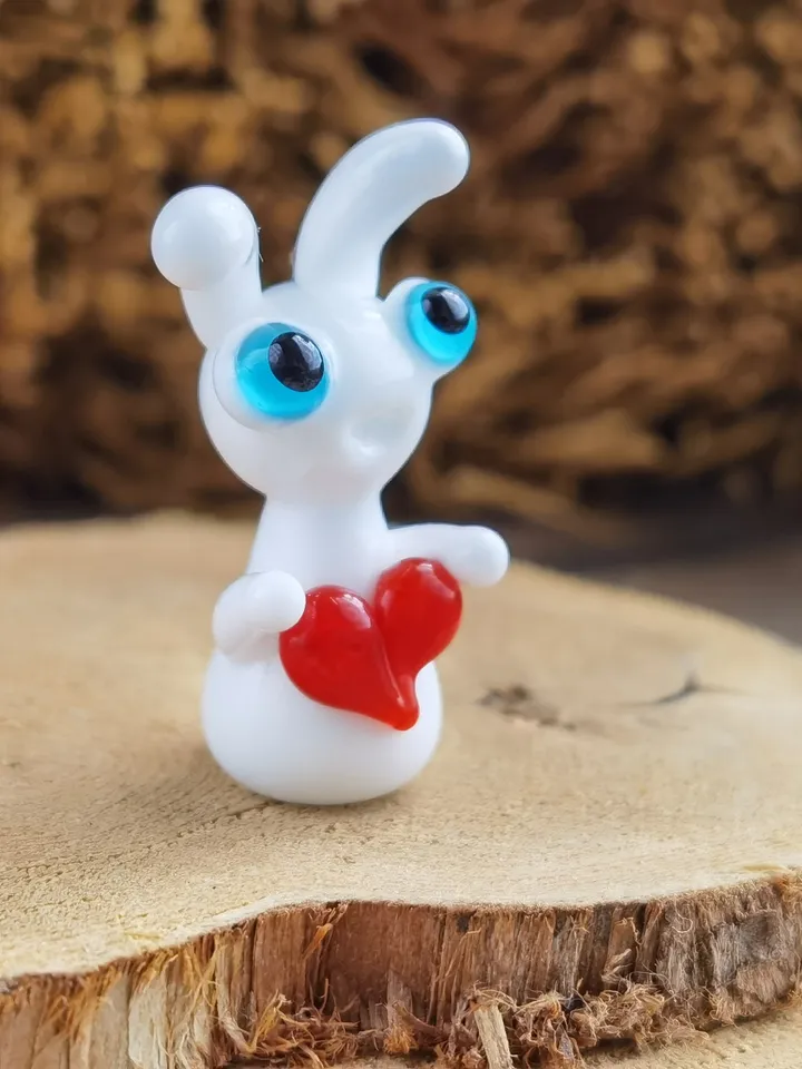 WHITE RABBIT FIGURINE Easter figurines Bunny ornament Easter Bunny decor Rabbit lover gift Rabbit statue Miniature dollhouse easter gifts