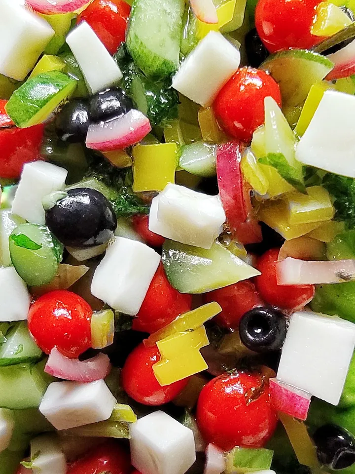 Realistic greek salad - realistic salad - doll food - 1 6 scale - mini food - dollhouse miniatures - food for dolls