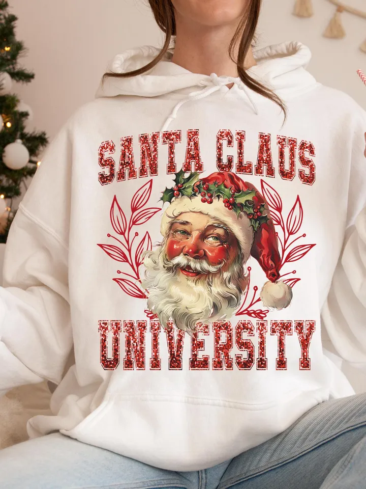 Santa Universty PNG, Retro Christmas png, Vintage Santa png, Christmas png, Santa Claus png, Merry Christmas png, Santa png, Sublimation png