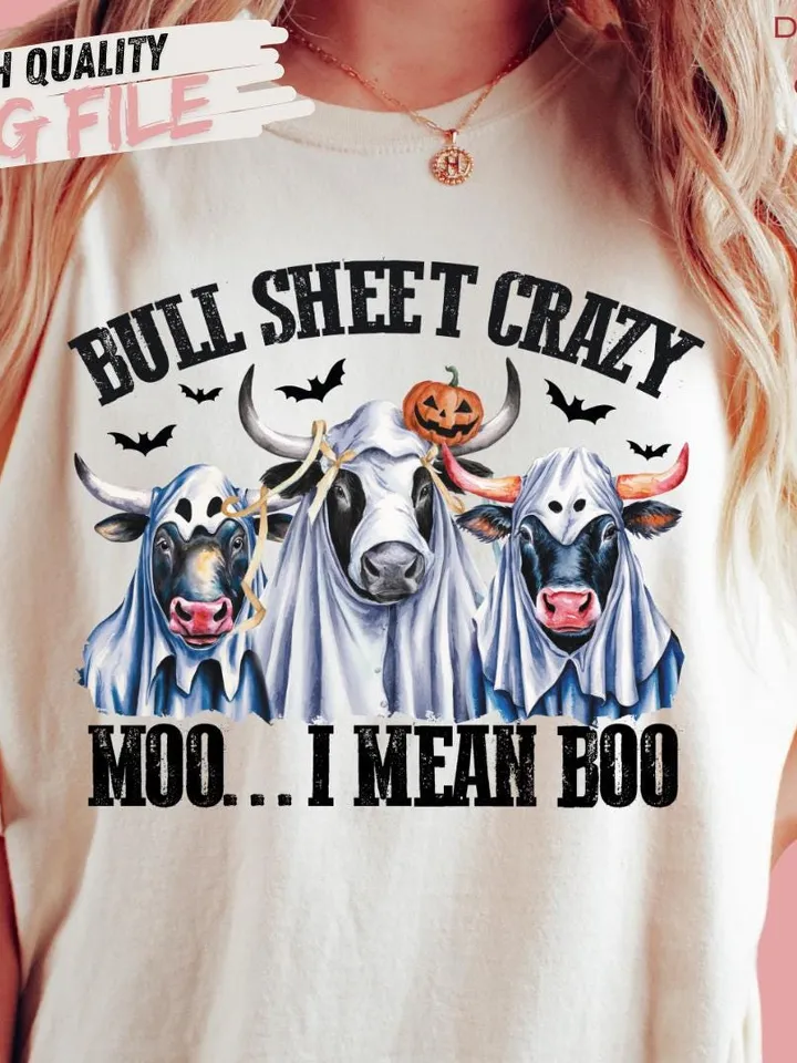 Bull Sheet PNG, Halloween Png, Bull Png, Ghost Cows Png, Funny Cow Png, Fall Png, Cow Lover Png, Spooky Season Png, Instant Download