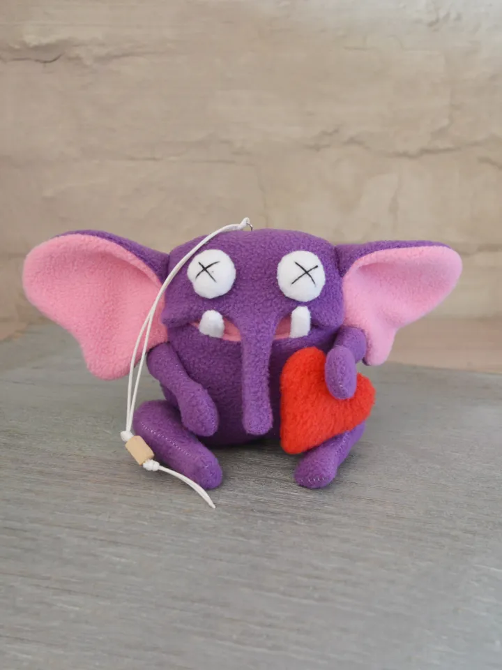 PDF Plush Toy Pattern β Fleece Elephant with Heart Softie
