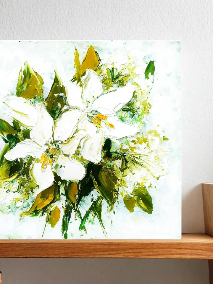 Lily Painting Flower Original Art Original Oil Painting Painting Painting Abstract Floral Painting Gift by ArtProkopaloSv