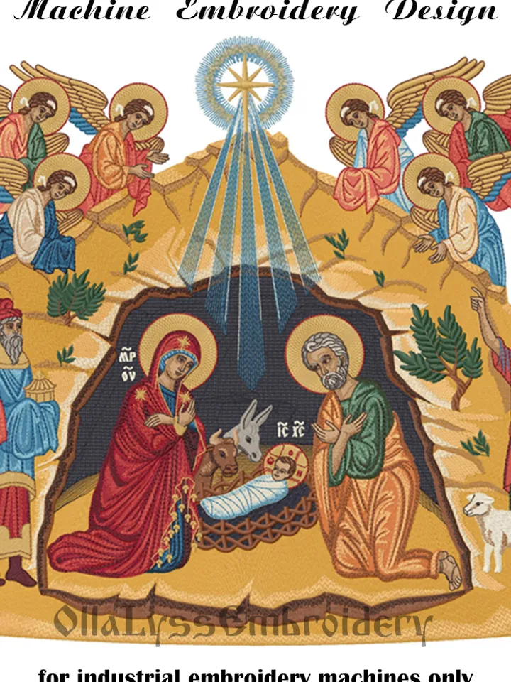 Nativity of Christ embroidery design
