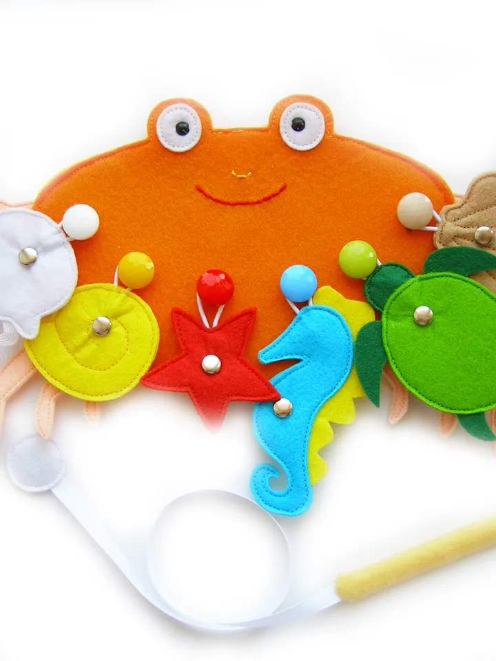Felt magnetic fishing set, gift for toddlers