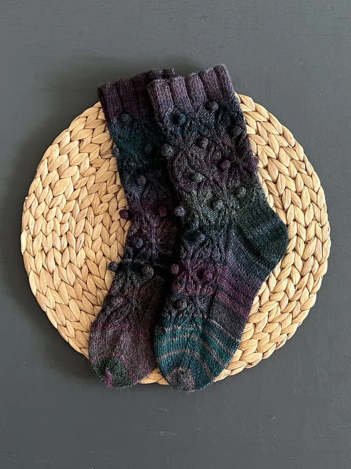 Handmade knitted womens socks/ Warm knitted accessory