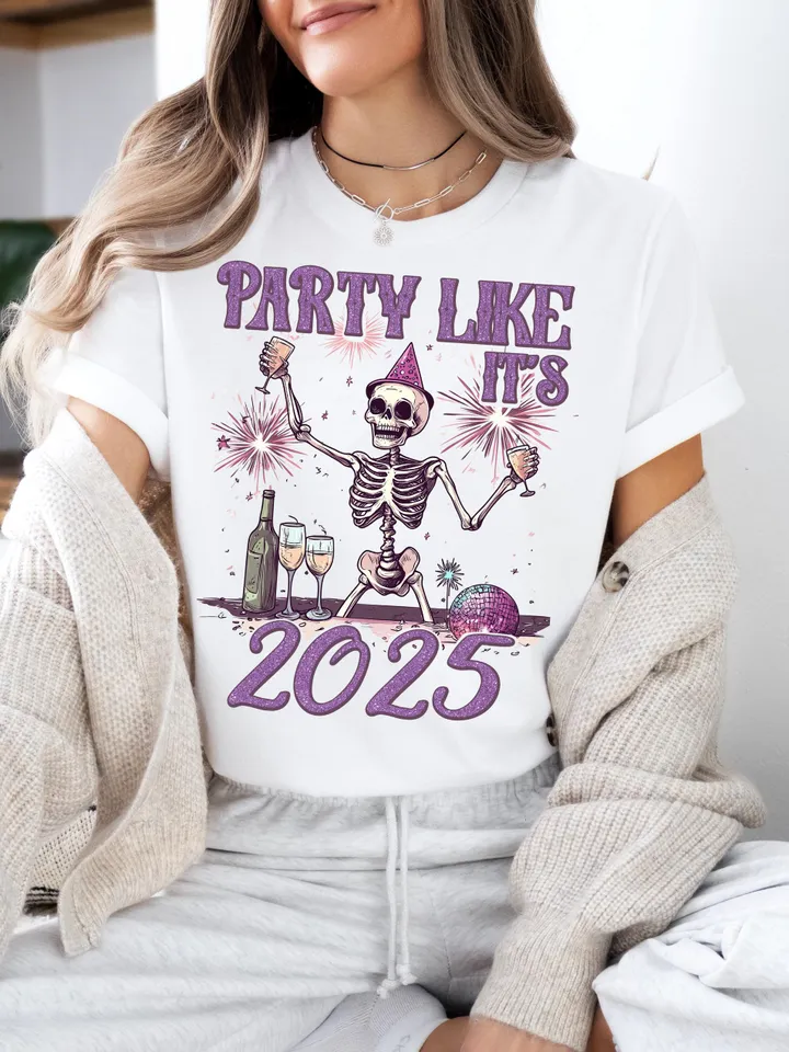 Party Like its 2025 Png, Disco Ball Coquette Bow, Happy New Eve Celebration Png, Trendy Happy New Year, Sublimation Designs
