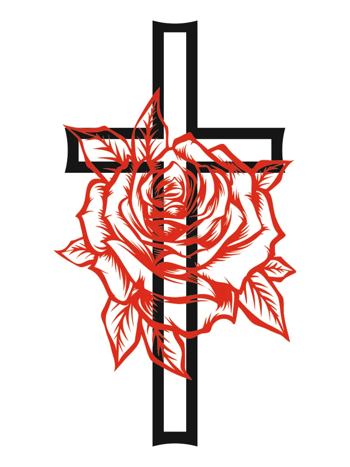 Floral cross svg, Cross bundle svg, Faith cross svg, Roses and cross svg, Flower cross svg