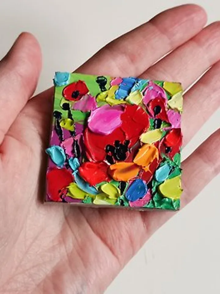 罂粟花 花卉掛畫 油畫原作 Original Art 油畫 Flowers 掛畫 Oil Painting Artwork Verafe