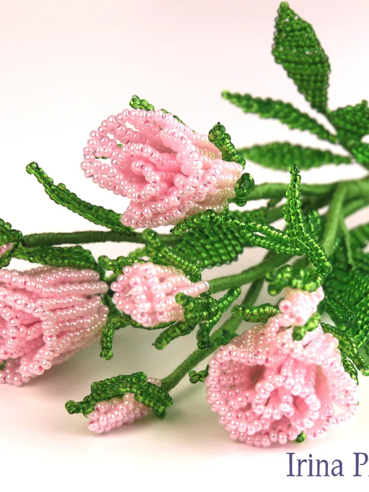 French Beaded Flowers pattern | Beaded Roses | Seed bead patterns | Beading tutorial | Digital Download - PDF
