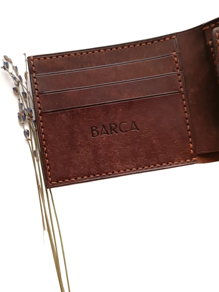 Leather bifold wallet pattern PDF with 4 mm pitch. Classic men's wallet PDF Pattern.