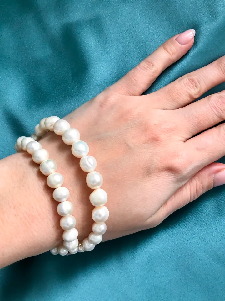 Double Row Natural Pearl Bracelet