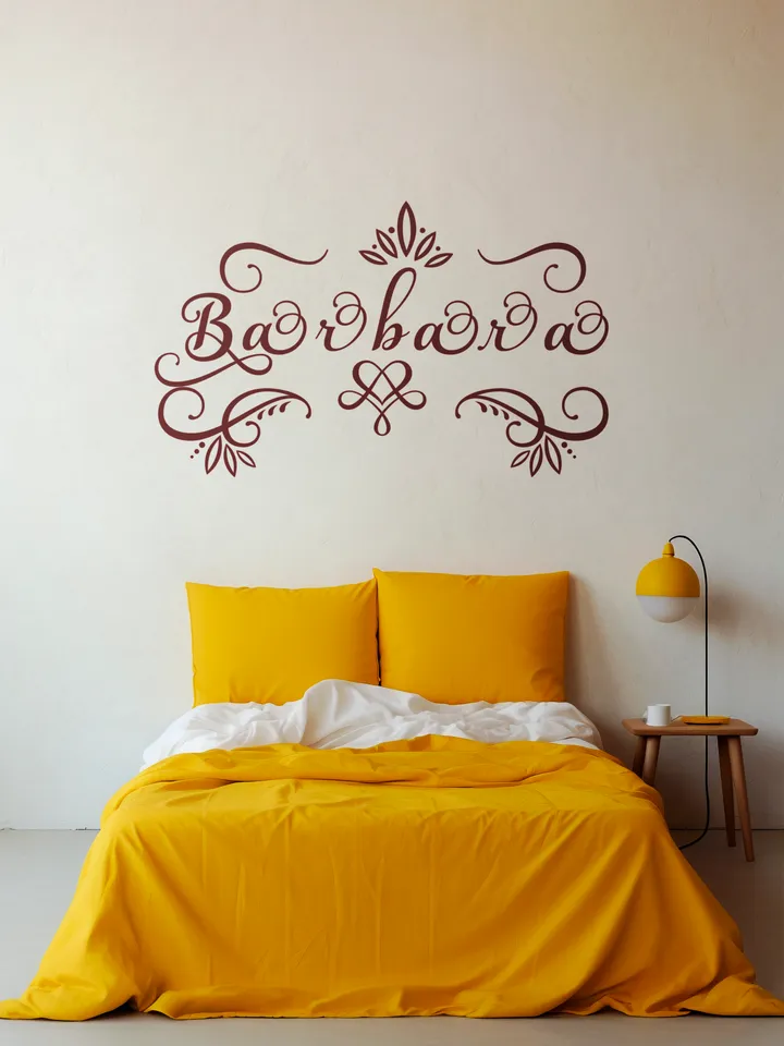Barbara - name in Samantha style with bright letters, digital design