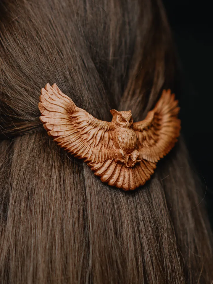 Owl hair barrette