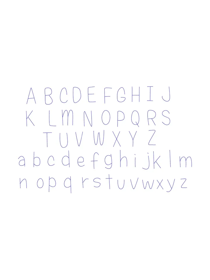 Bean stitch font embroidery design,Font embroidery design,Fun embroidery design,INSTANT DOWNLOAD-1407